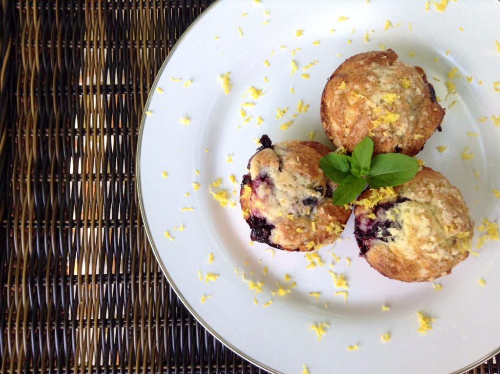 Mascarpone Blueberry and Lemon Muffins