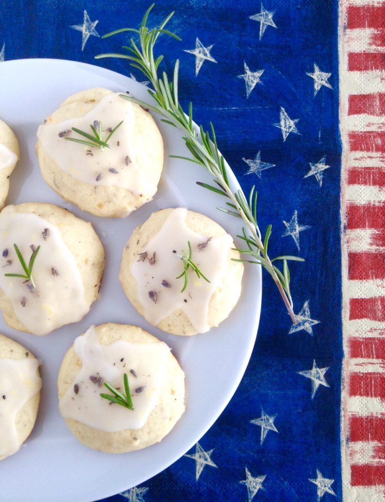 Lemon, Lavender and Rosemary Ricotta Cake Cookies