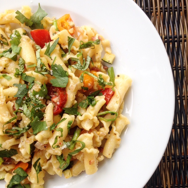 Summer Pasta From A Farmer's Market Bounty